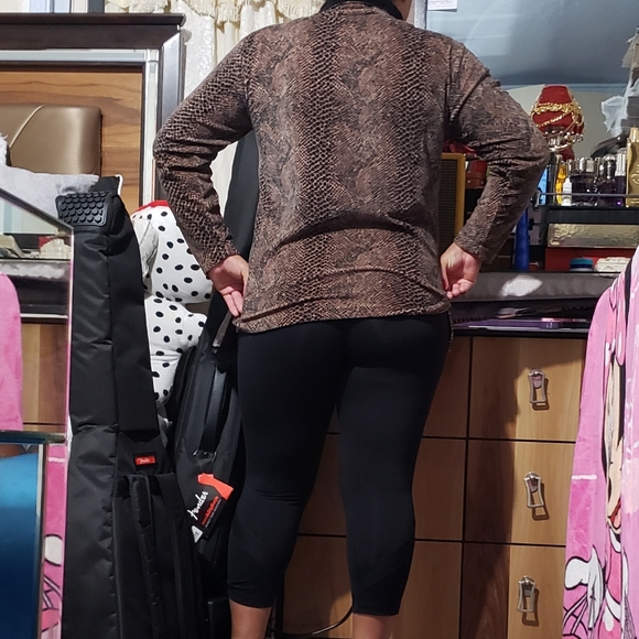 YORKHARBOR SNAKE JACKET WOMENS BROUW ZIP SZ SMALL - Picture 3 of 8